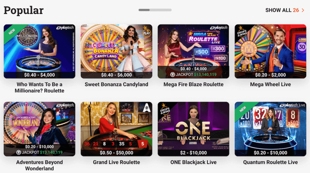 leovegas live casino games