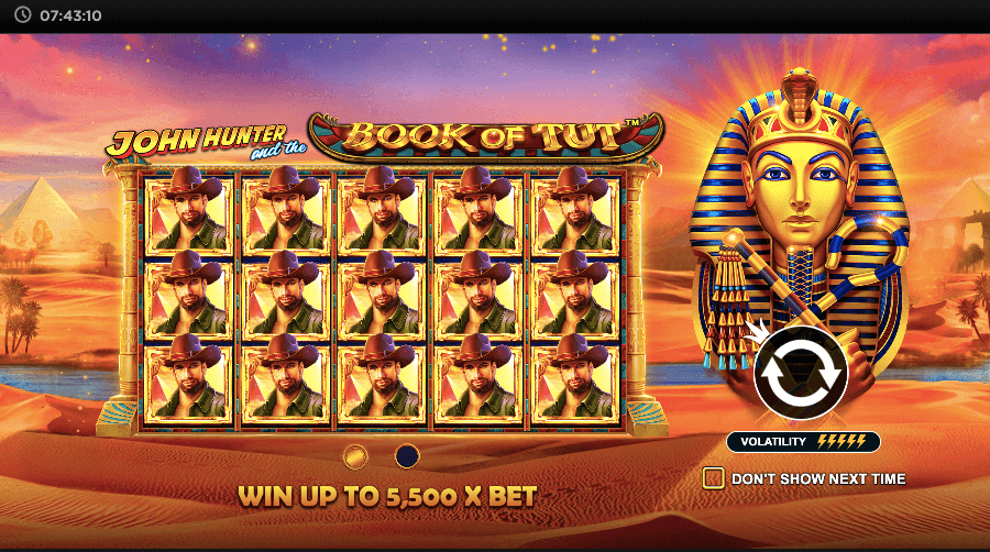 John Hunter and the Book of Tut - Canada - Pragmatic Play