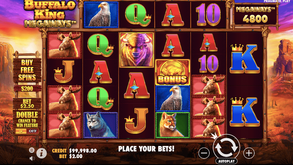 Buffalo King Megaways - Bonus Buy Slot Available in Canada