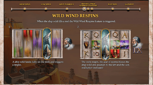 Wild Wind Respins feature in Age of the Gods: God of Storms