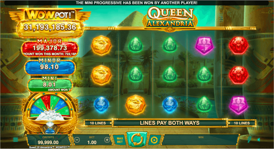 Dive into the Queen of Alexandria Slot - brought to you by Neon Valley Studios